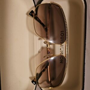 Louis Vuitton Gold Frame Sunglasses with Brown Lenses